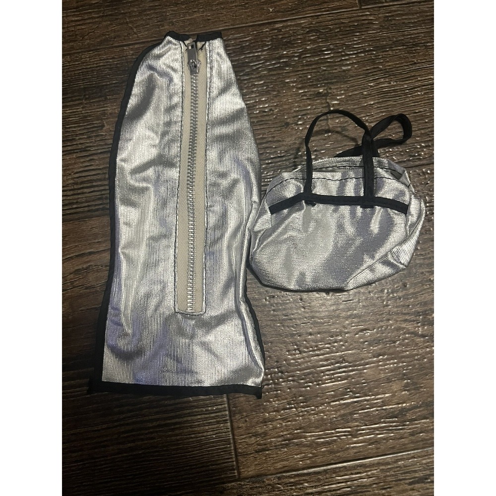 Vintage‎ Barbie Silver Bag With Sleeping Bag